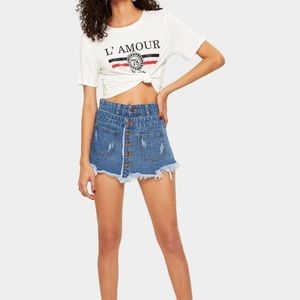 NWOT women’s denim skort